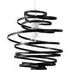 Double Ribbon Spiral Swirl Pendant Shade - Black, Metal