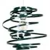 Double Ribbon Spiral Swirl Pendant Shade - Green, Metal