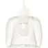 Double Rounded Pendant Shade with Ribbed Detail - Clear Glass