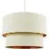 Double Tier Pendant Shade - Cream, Cotton