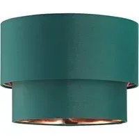 Double Tier Pendant Shade - Green, Cotton