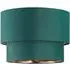 Double Tier Pendant Shade - Green, Cotton