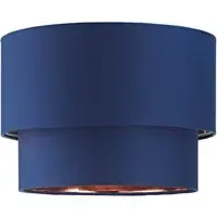 Double Tier Pendant Shade - Navy Blue, Cotton