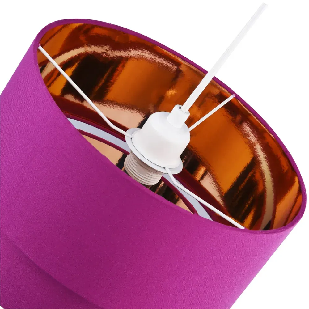 Double Tier Pendant Shade - Pink, Cotton