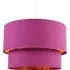 Double Tier Pendant Shade - Pink, Cotton