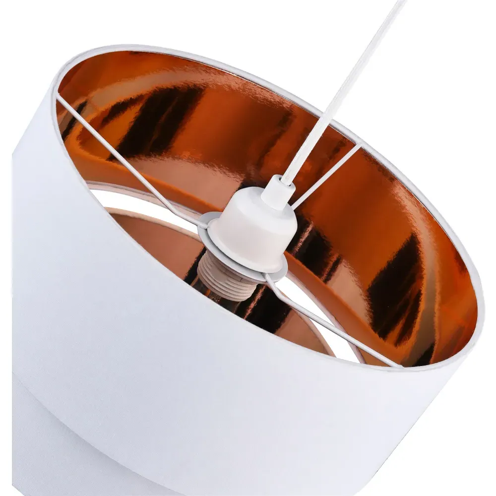 Double Tier Pendant Shade - White, Cotton