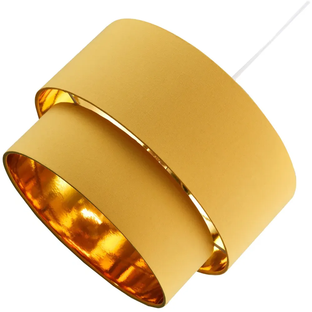 Double Tier Pendant Shade - Yellow, Cotton