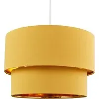 Double Tier Pendant Shade - Yellow, Cotton