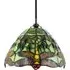 Dragonfly Tiffany Pendant Light Shade - Green, Stained Glass