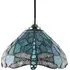 Dragonfly Tiffany Pendant Light Shade - Green, Stained Glass