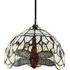 Dragonfly Tiffany Pendant Light Shade - White, Stained Glass