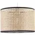 Drum Pendant Shade with Cotton Trims - Brown, Rattan Wicker