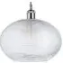 Drum Pendant Shade with Ribbed Spiral - Clear Glass