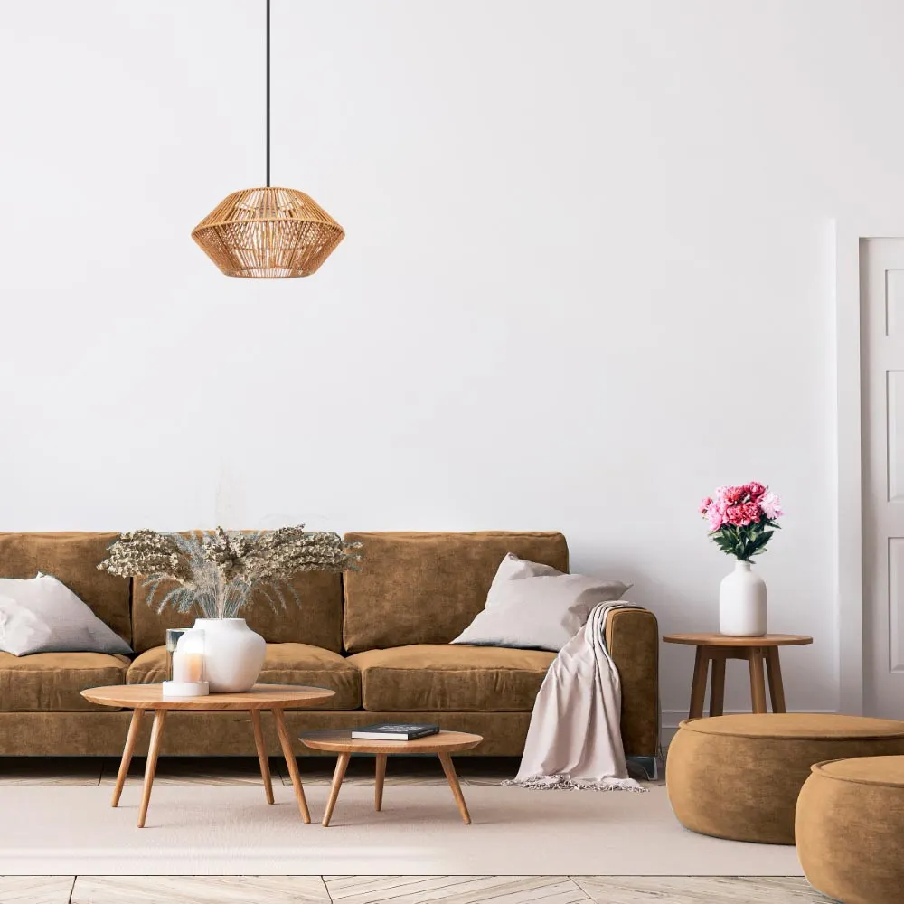 Easy Fit Pendant Shade - Brown, Paper String