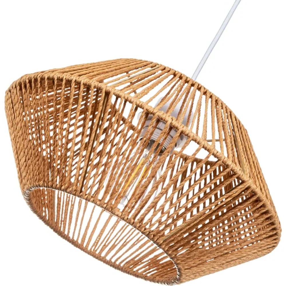 Easy Fit Pendant Shade - Brown, Paper String