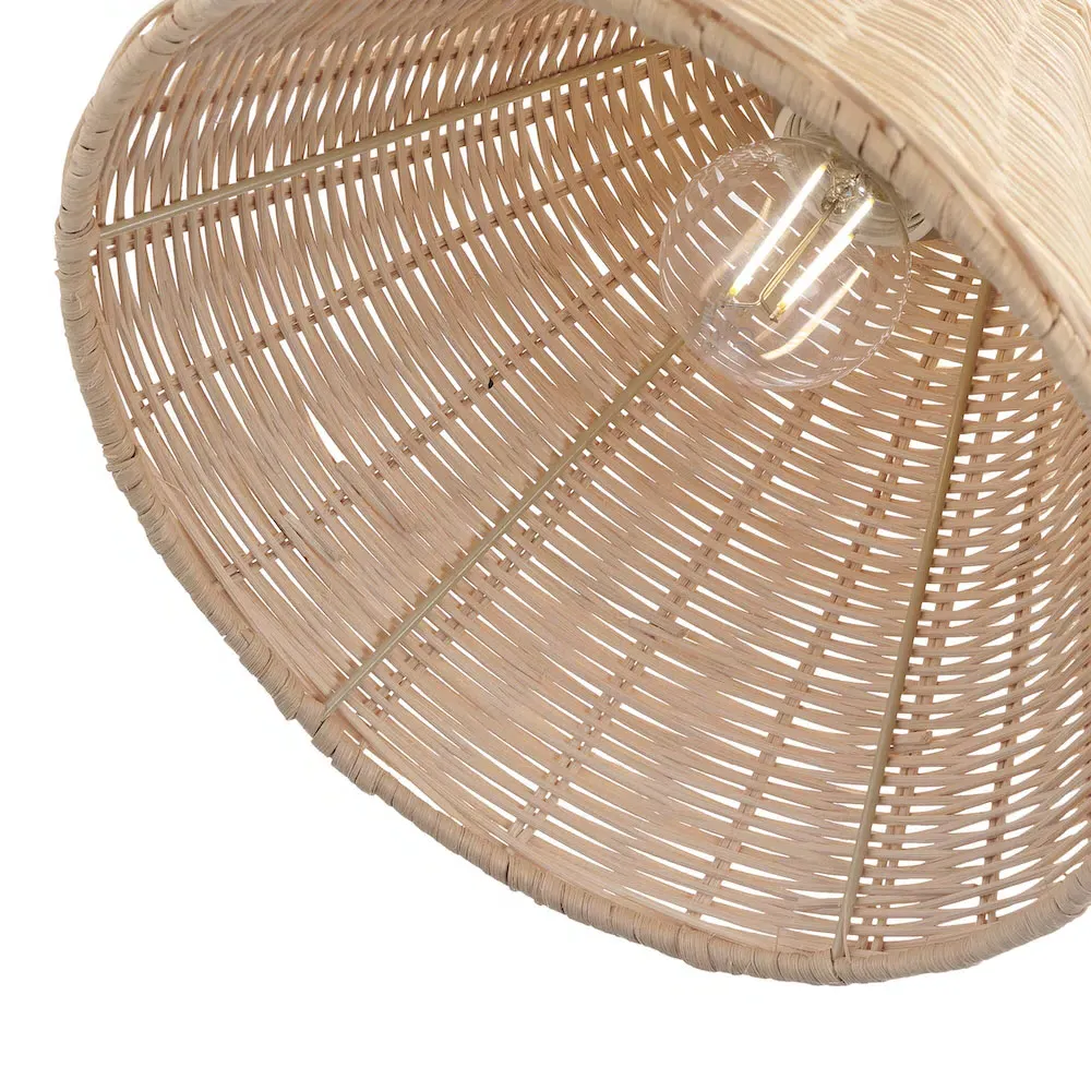 Empire Drum Pendant Shade - Light Brown, Rattan Wicker