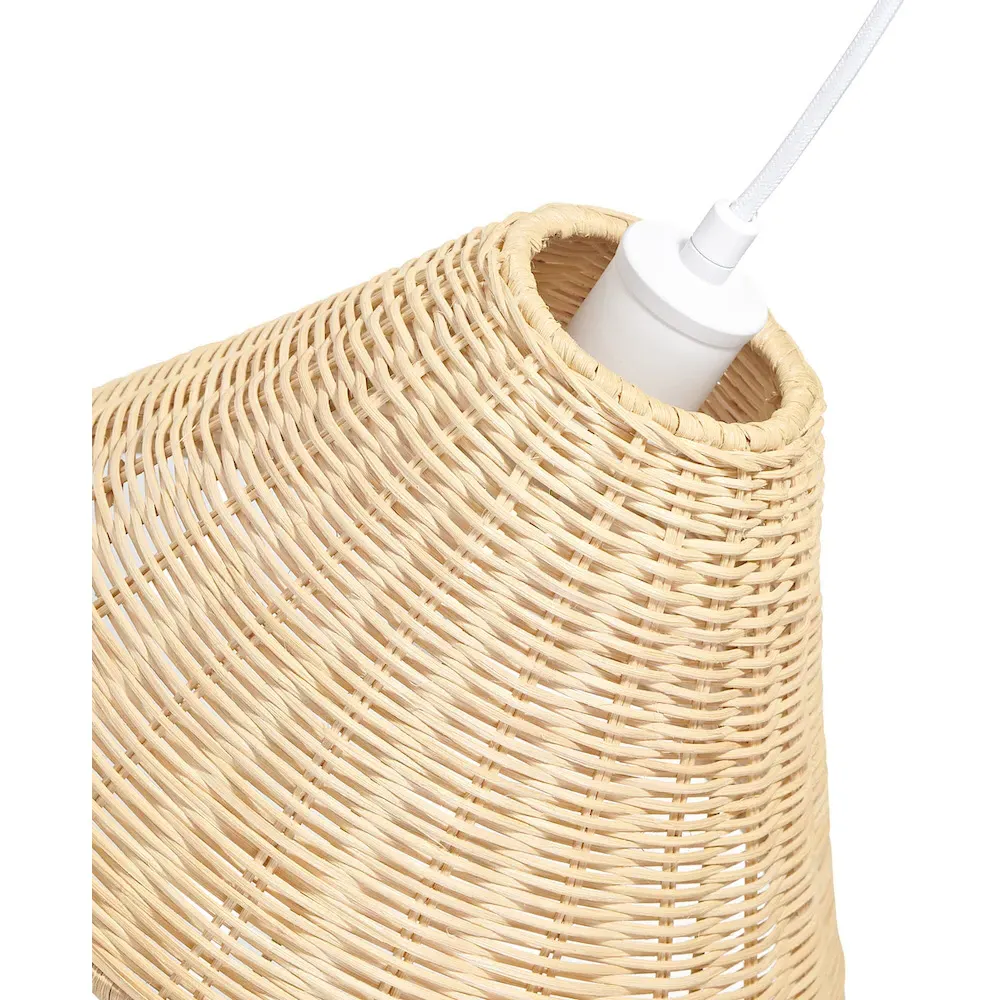 Empire Drum Pendant Shade - Light Brown, Rattan Wicker