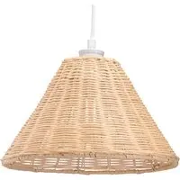 Empire Drum Pendant Shade - Light Brown, Rattan Wicker