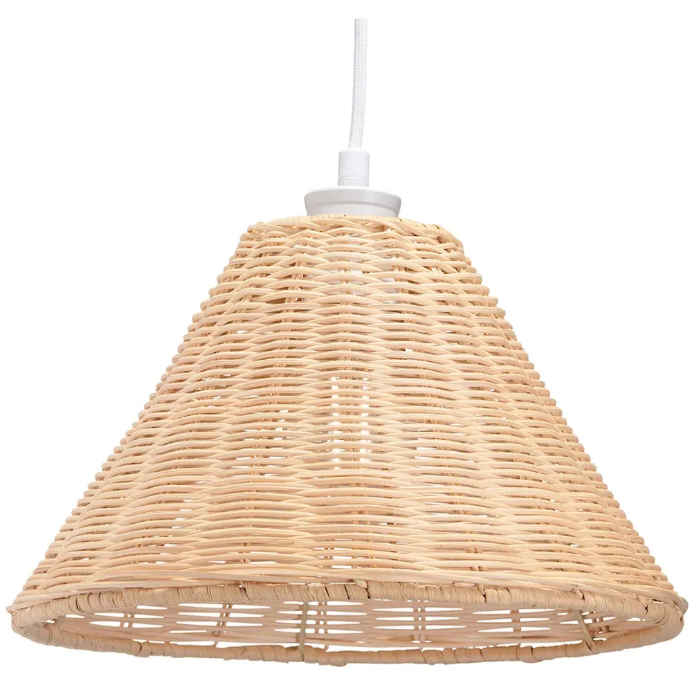 Empire Drum Pendant Shade - Light Brown, Rattan Wicker image