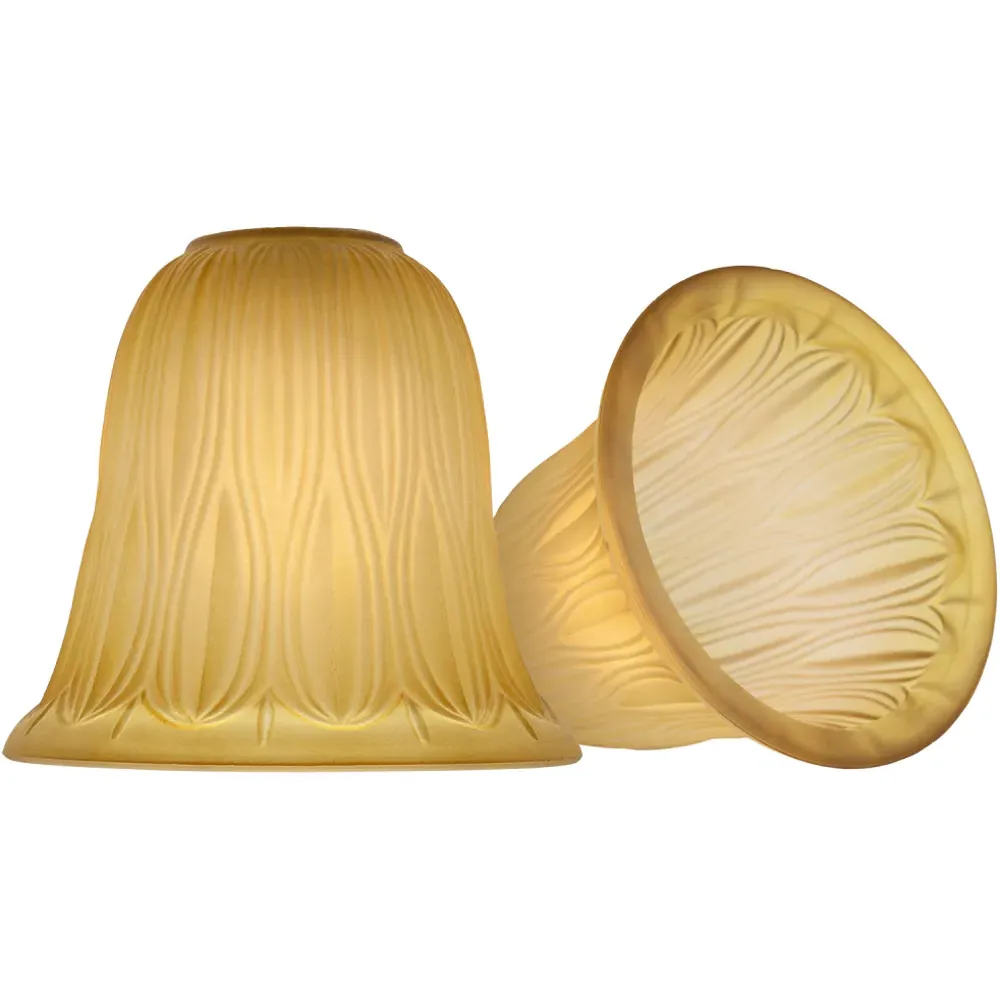 Etched Glass Shade 2 Pack - Amber