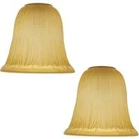 Etched Glass Shade 2 Pack - Amber