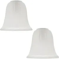 Etched Glass Shade 2 Pack - White