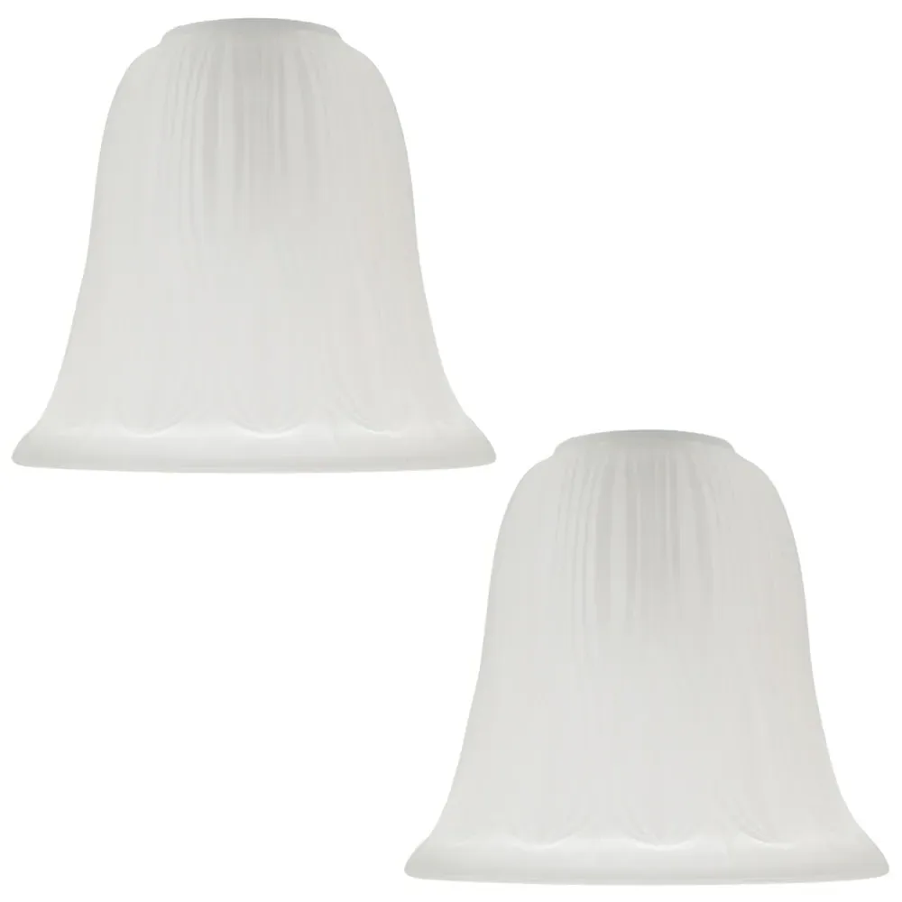 Etched Glass Shade 2 Pack - White