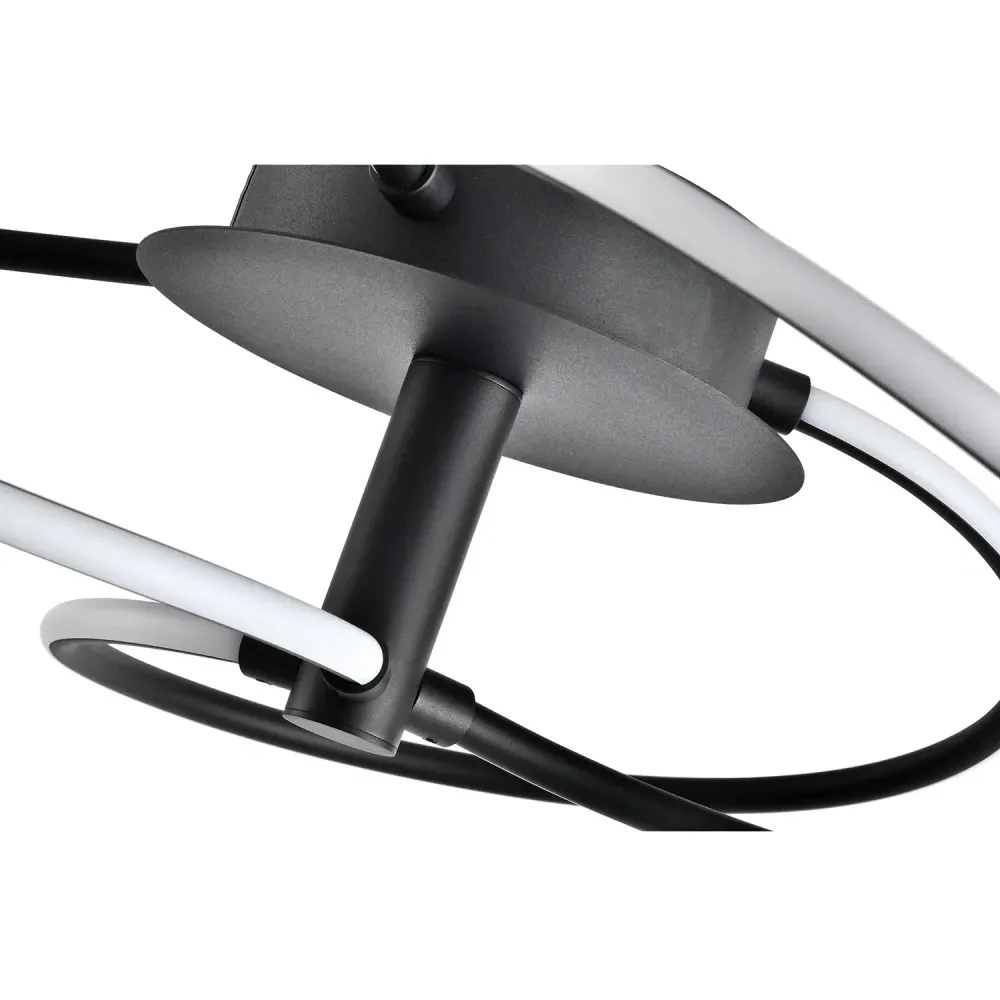 Fan Shape LED Ceiling Light - Black, Metal