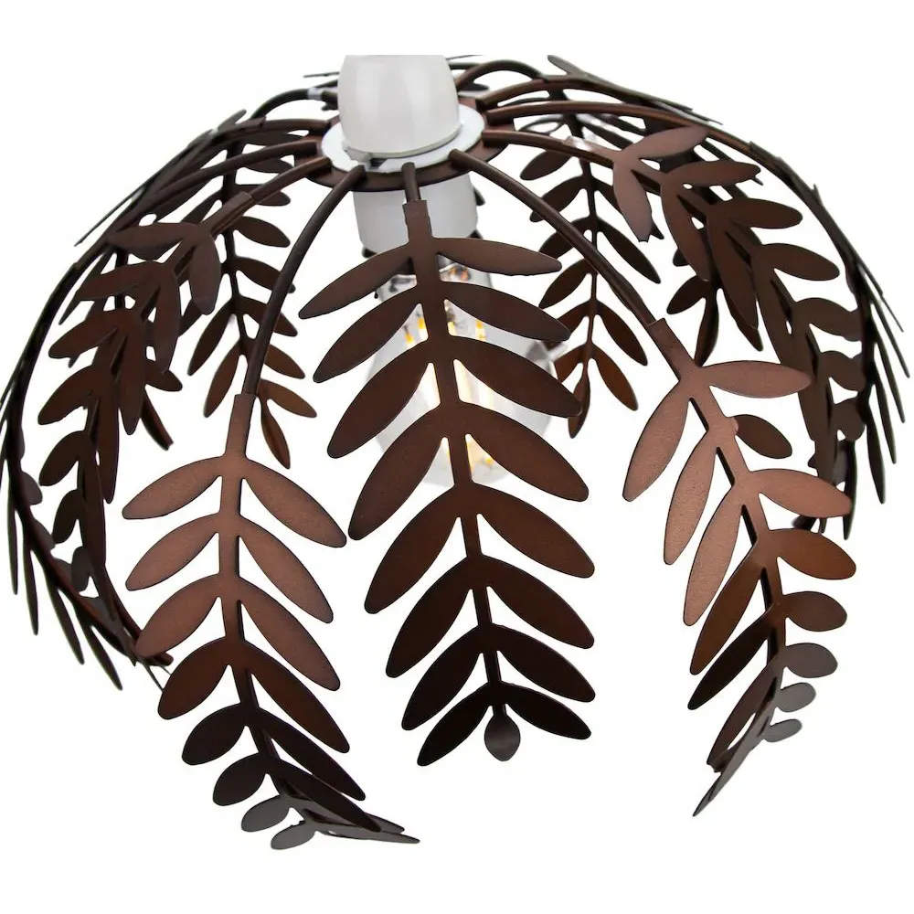 Fern Leaf Pendant Light Shade - Bronze, Metal