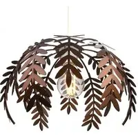 Fern Leaf Pendant Light Shade - Bronze, Metal