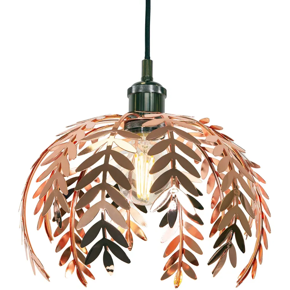 Fern Leaf Pendant Light Shade - Copper image