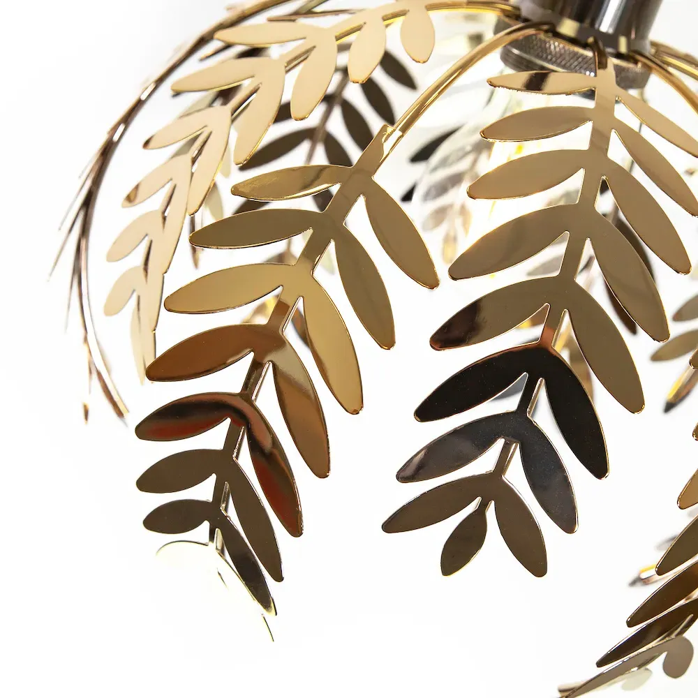 Fern Leaf Pendant Light Shade - Gold, Metal