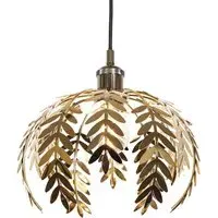 Fern Leaf Pendant Light Shade - Gold, Metal