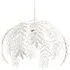 Fern Leaf Pendant Light Shade - White, Metal