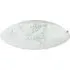 Floral Opal Glass Ceiling Light with Clear Inner Lines - White