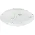 Flush Ceiling Light with Crystal Drop - White, Glass