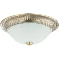 Flush Ceiling Light with Glass Diffuser - Gold, Brass
