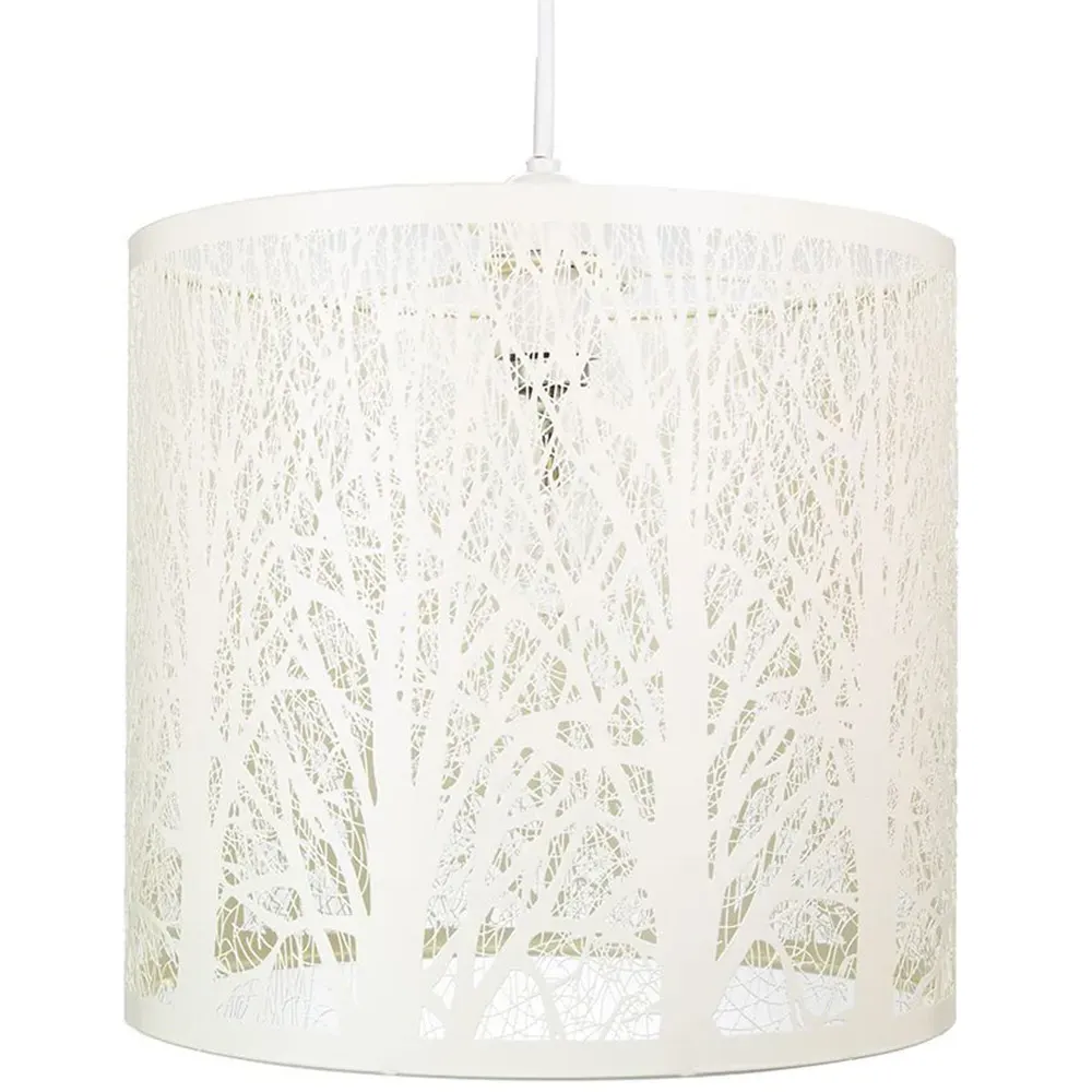 Forest Design Pendant Shade - Cream, Metal image