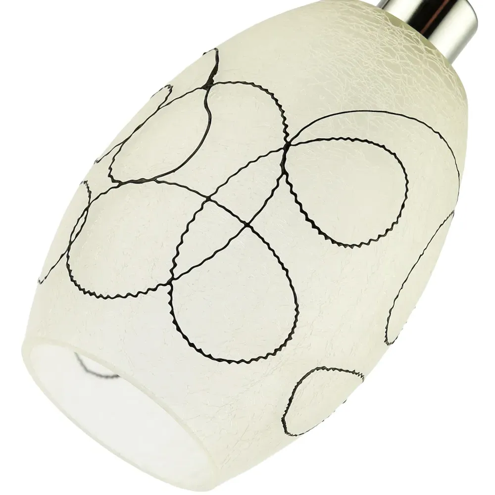 Frosted Crackle Glass Pendant Light Shade - White