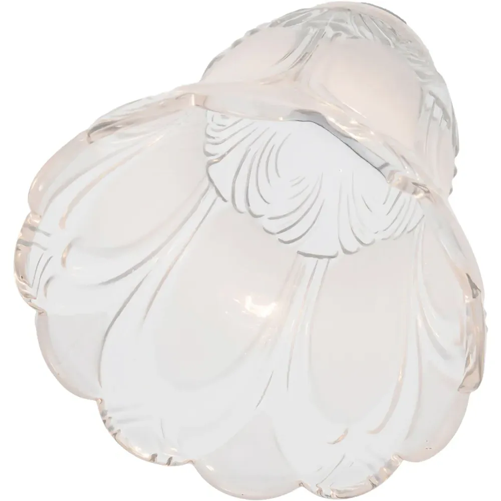 Frosted Floral Glass Shade 2 Pack - White