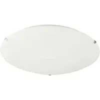 Frosted White Flush Ceiling Light Fitting - White