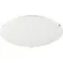 Frosted White Flush Ceiling Light with Swirl Decoration - White