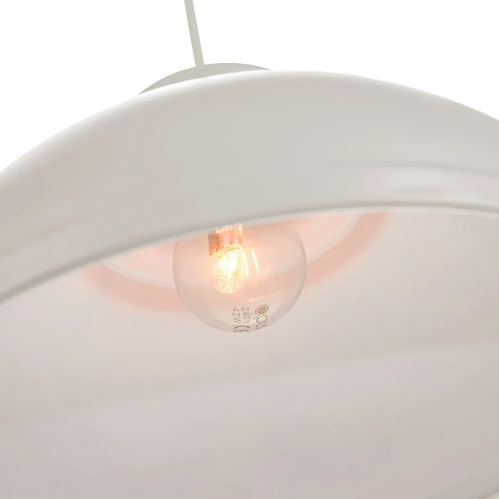 Galley Ceiling Pendant Light Shade - Dove Grey, Metal