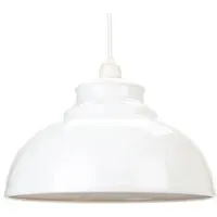 Galley Ceiling Pendant Light Shade - White, Metal