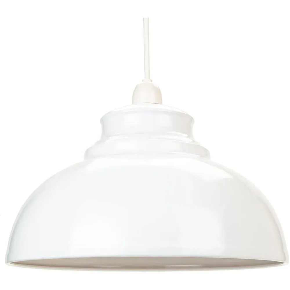 Galley Ceiling Pendant Light Shade - White, Metal