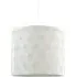 Geometric Drum Pendant Shade - White, Cotton