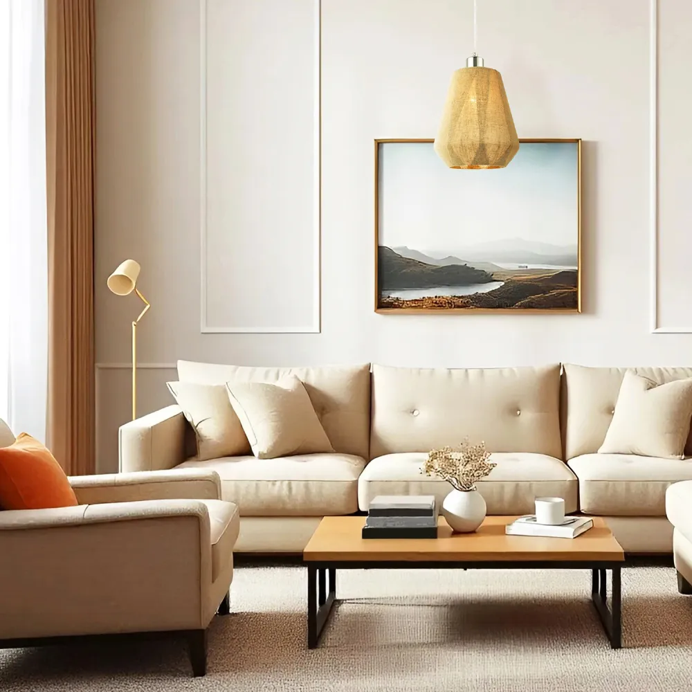 Glass Pendant Lamp Shade - Oatmeal, Linen