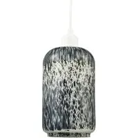 Glass Pendant Shade with Snowflake Design - Grey