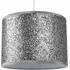 Glitter Fabric Pendant Lamp Shade - Silver