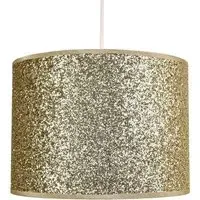 Glitter Fabric Pendant Shade - Gold